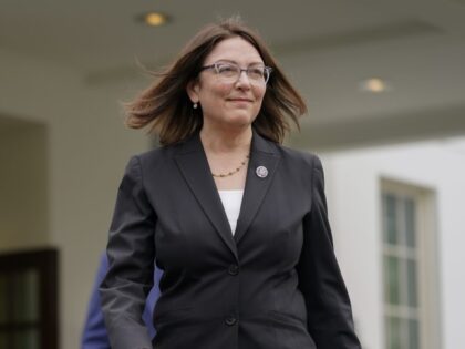 Rep. Suzan DelBene, D-Wash., chair of the New Democrat Coalition, walks out of the West Wing of the White House to speak with members of the press after meeting with President Joe Biden to discuss his domestic agenda, Wednesday, March 30, 2022, in Washington. Walking behind DelBene is Rep. Ann …