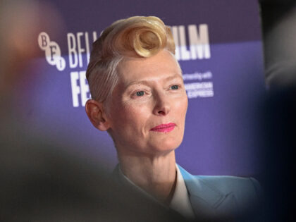 LONDON, ENGLAND - OCTOBER 06: Tilda Swinton attends "The Eternal Daughter" UK premiere during the 66th BFI London Film Festival at The Royal Festival Hall on October 06, 2022 in London, England. (Photo by Gareth Cattermole/Getty Images for BFI)