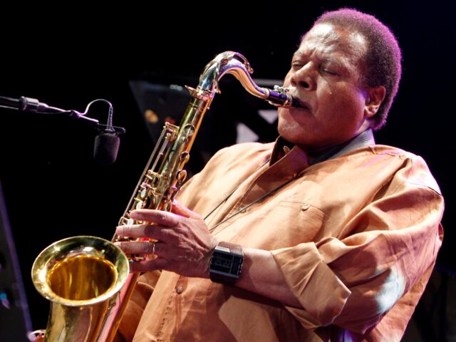 US musician Wayne Shorter performs on the stage of the 51st edition of "Jazz a Juan" a Jaz