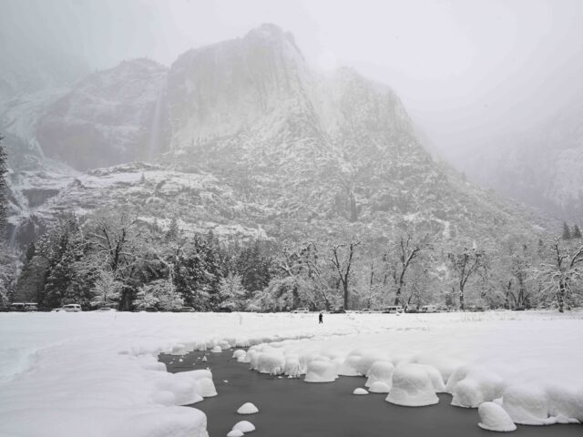 YOSEMITE, CA - FEBRUARY 23: Snow blankets Yosemite National Park in California, United Sta