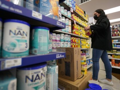 Baby Formula Shortage A grocery store worker stocks shelves with baby formula Tuesday, May