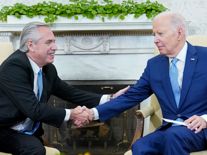 President Joe Biden meets with Argentina's President Alberto Fernandez in the Oval Office