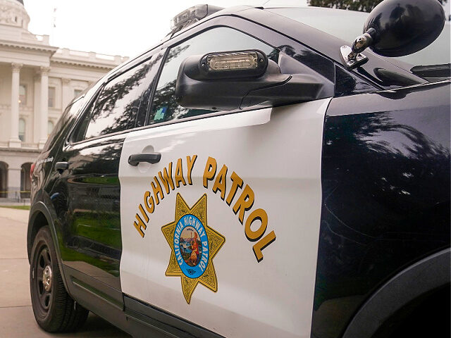 A California Highway Patrol vehicle is parked outside the state Capitol in Sacramento, Calif, Monday, Feb. 14, 2022. California Attorney General Rob Bonta says 54 current and former Highway Patrol Officers have been charge with racking up more than $226,000 in phony hours in an overtime fraud scheme. The charges, …