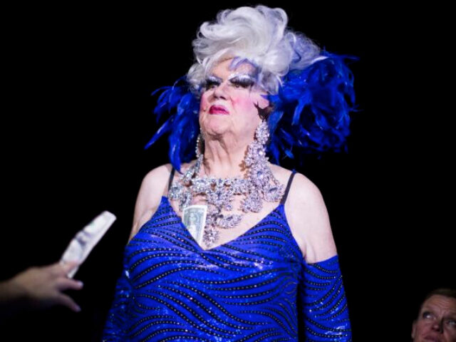In this Sept. 2019 photo, Darcelle XV, performs in Portland, Ore. Walter C. Cole, better known as the iconic drag queen who performed for decades as Darcelle, has died of natural causes in Portland, Ore, on Thursday, March 24, 2023. (Beth Nakamura/The Oregonian via AP)