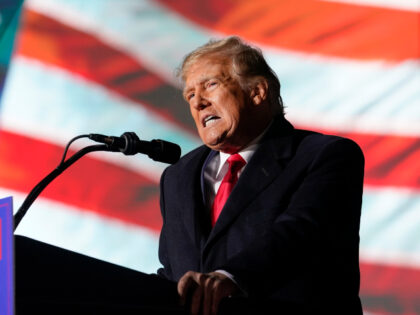 FILE - Former President Donald Trump speaks at a campaign rally in support of the campaign