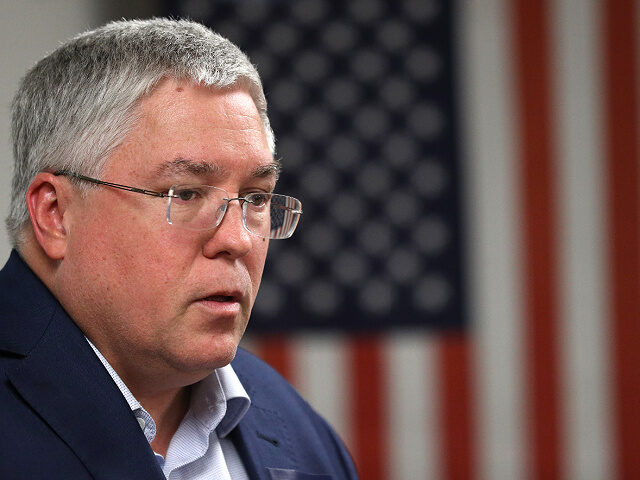 FAIRMOUNT, WV - NOVEMBER 05: West Virginia Republican Senate Candidate Patrick Morrisey campaigns ahead of midterm elections at Mom's Place on November 5, 2018 in Fairmount, West Virginia. Morrisey is looking to unseat longtime Sen. Joe Manchin (D-WV) in West Virginia. (Photo by Patrick Smith/Getty Images)