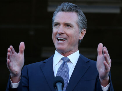 DUBLIN, CA - DECEMBER 17: California Governor Gavin Newsom introduces new state efforts and proposed investments to fight and prevent crime across the state during a news conference in Dublin, Calif., on Friday, Dec. 17, 2021. Newsom was joined by Attorney General Rob Bonta, and other law enforcement leaders. (Photo …