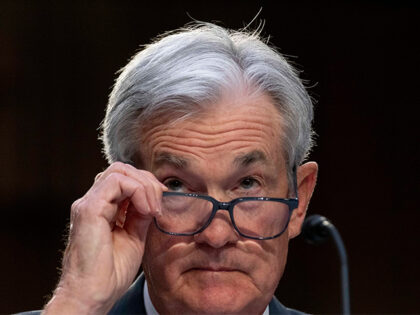 Federal Reserve Chairman Jerome Powell appears during a Senate Banking Committee hearing o
