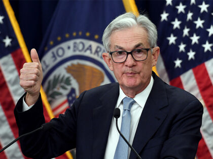 Federal Reserve Board Chair Jerome Powell speaks during a news conference at the Federal Reserve in Washington, DC, on March 22, 2023. (OLIVIER DOULIERY/AFP via Getty Images)