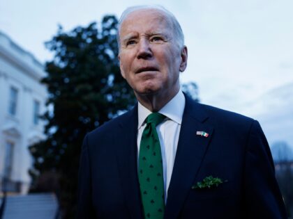 WASHINGTON, DC - MARCH 17: U.S. President Joe Biden speaks with reporters before departing