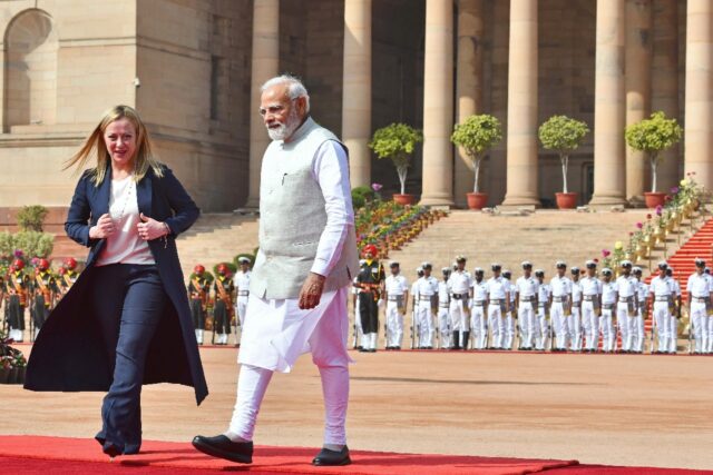 Italian Prime Minister Giorgia Meloni urged her Indian counterpart Narendra Modi to use th