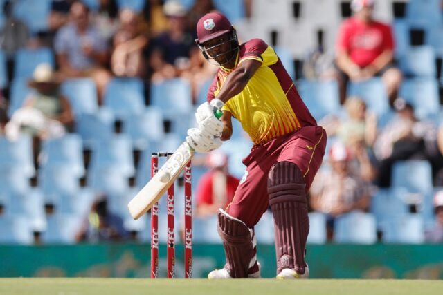 Johnson Charles hit 11 sixes and 10 fours in his 39-ball century for West Indies against S