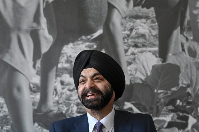 US' candidate to head the World Bank, Ajay Banga, speaks during an interview in Nairobi on