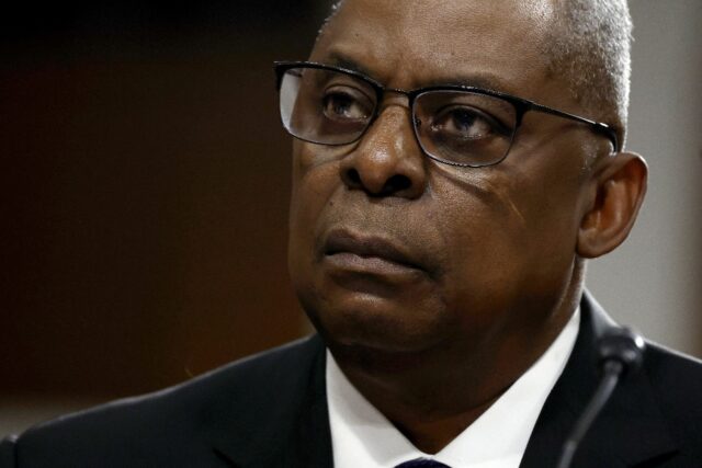 US Secretary of Defense Lloyd Austin testified during a Senate Armed Services Committee h