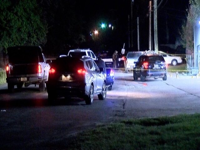 Police officers investigate an officer involved shooting in Livingston, Texas. (Photo Cour
