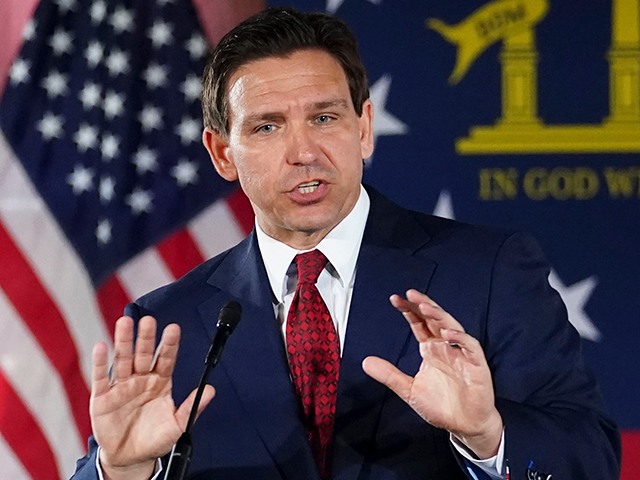 Florida Gov. Ron DeSantis speaks to a crowd at Adventure Outdoors gun store, Thursday, March 30, 2023, in Smyrna, Ga. DeSantis has advanced elements of his aggressive conservative agenda though the use of executive power, drawing on appointees, state boards and the state Constitution as he builds toward an expected …