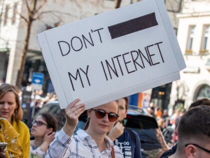 More than 40.000 people joined the Save Your Internet demonstration in Munich on 23.3.2019. The protestors demonstrated against against article 11, 12 and 13 of the copyright reform. They fear an upload filter and censorship. Furthermore critics say, that the reform could be also bad for creatives. (Photo by Alexander …