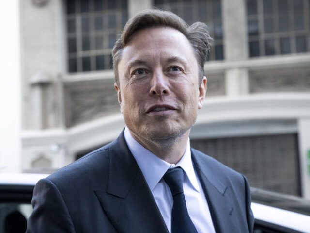 Elon Musk, chief executive officer of Tesla Inc., departs court in San Francisco, Californ