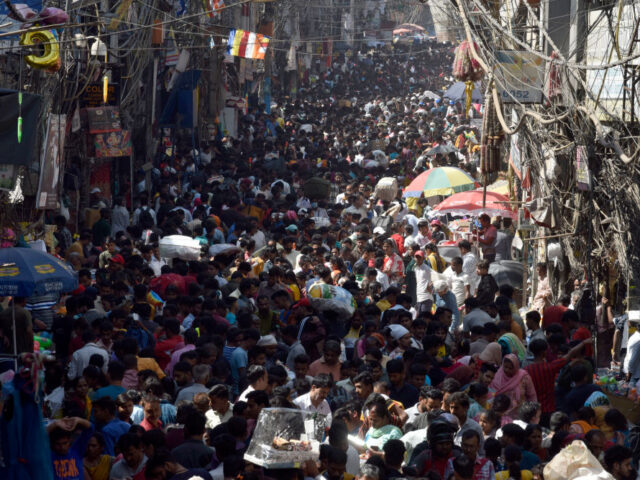 NEW DELHI, INDIA - MARCH 5: A view of Sadar Bazar witnessed with huge crowds ahead of Holi