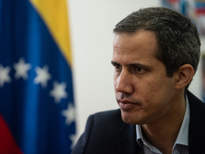 Juan Guaido, former interim president, during an interview in Caracas, Venezuela, on Friday, March 17, 2023. Guaido will run in Oct. 22 primaries to select an opposition candidate to rival Nicolas Maduro in presidential elections next year. Photographer: Carolina Cabral/Bloomberg via Getty Images