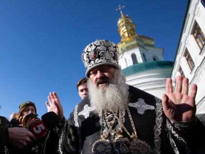 KYIV, UKRAINE - MARCH 30: Metropolitan Pavel, an abbot of the Kyiv-Pechersk Lavra cave monastery speaks in Kyiv, Ukraine on March 30, 2023. Pro-Moscow priests refuse to leave the Kyiv-Pechersk Lavra cave monastery at the request of the Ukrainian authorities. (Photo by Oleksii Chumachenko/Anadolu Agency via Getty Images)