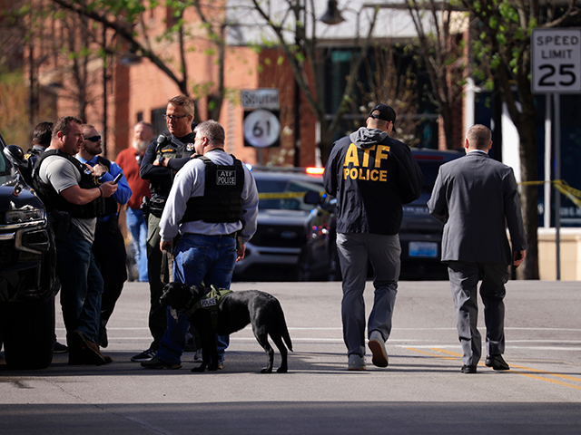 Officers with the U.S. Bureau of Alcohol, Tobacco, and Firearms (ATF) respond to an active