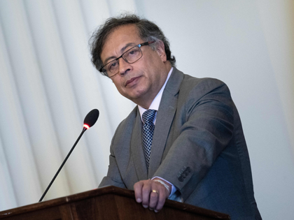 Colombian President Gustavo Petro speaks at the Organization of American States headquarters in Washington, DC, on April 19, 2023. (Photo by Brendan Smialowski / AFP) (Photo by BRENDAN SMIALOWSKI/AFP via Getty Images)