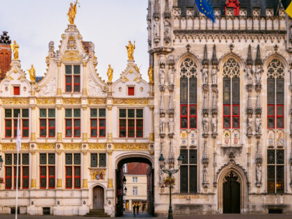 Architecture, Brugse Vrije, Bruges City Hall, Burg Square, Bruges, Flanders, Belgium