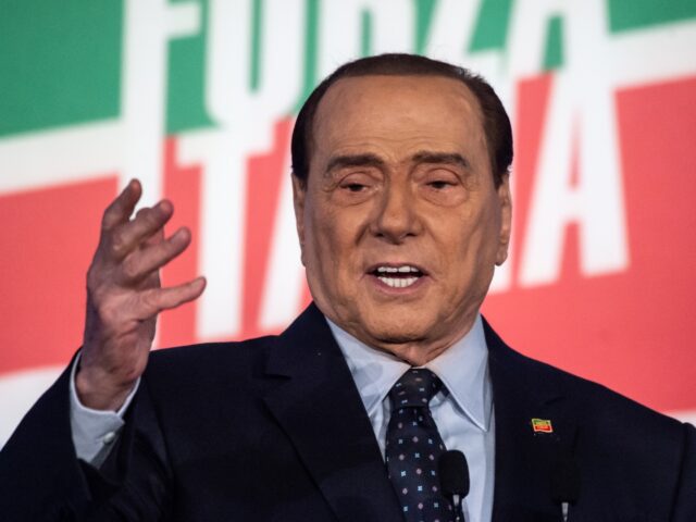 NAPLES, ITALY - MAY 21: Silvio Berlusconi delivers speech during the Forza Italia party co