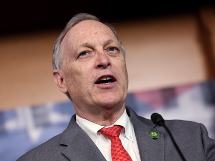 Rep. Andy Biggs (R-AZ) speaks at a press conference on the debt limit and the Freedom Caucus's plan for spending reduction at the U.S. Capitol on March 28, 2023 in Washington, DC. The group of conservative Republicans is proposing making deep cuts to entitlement spending including repealing much of President …