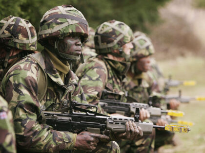 WINCHESTER, ENGLAND - MARCH 9: Army recruits go through basic training at the Army Training Regiment on March 9, 2005 in Winchester, England. The House of Commons Defence Select Committee and the Adult Learning Inspectorate are due to release the results of their investigations into military training conditions in March …