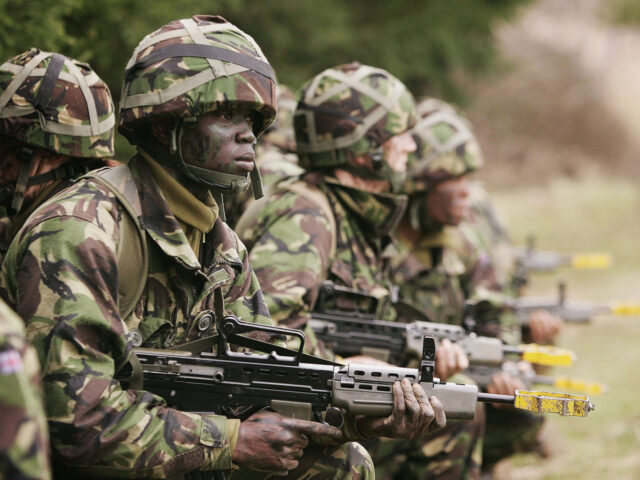 WINCHESTER, ENGLAND - MARCH 9: Army recruits go through basic training at the Army Trainin