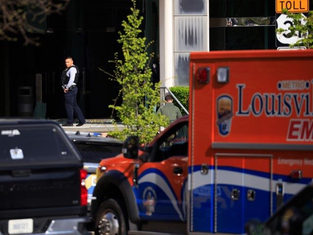 Police Work The Scene Of A Shooting In Louisville, Kentucky LOUISVILLE, KY - APRIL 10: Law