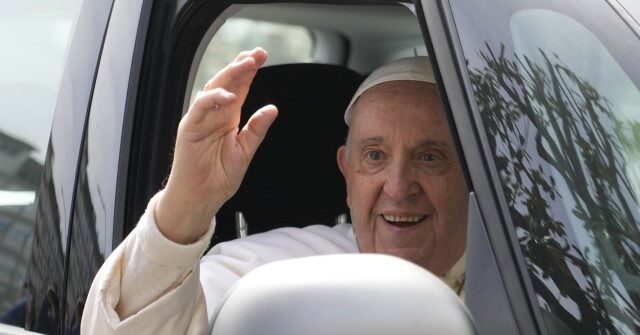 NextImg:Pope Francis Leaves Hospital Joking, ‘I’m Still Alive’