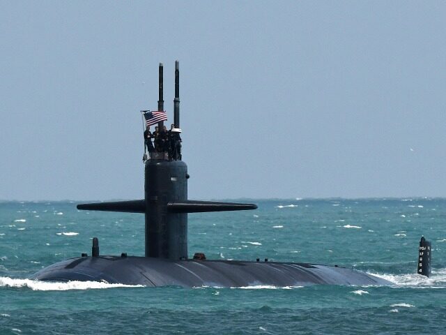 PORT CANAVERAL, FLORIDA, UNITED STATES - 2023/03/08: A nuclear-powered U.S. Navy submarine