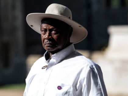 President of Uganda Yoweri Museveni arrives at Windsor Castle for a retreat with other Commonwealth leaders on the final day of the 'Commonwealth Heads of Government Meeting' (CHOGM) on April 20, 2018 in Windsor, England. The UK is hosting the heads of state and government from the Commonwealth nations this …