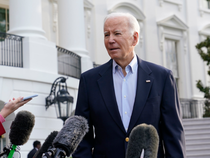 President Joe Biden talks with reporters on the South Lawn of the White House in Washington, Friday, March 31, 2023, before boarding Marine One. Biden is set to tour a clean energy technology manufacturer in Minneapolis on Monday, April 3, as part of his effort to highlight his investment agenda …