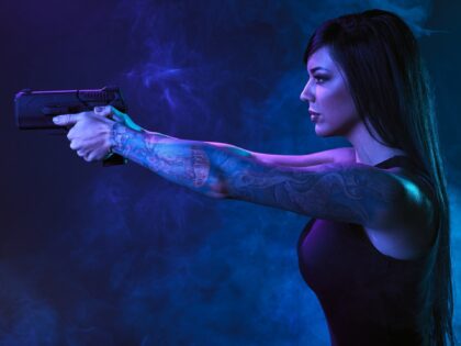 The Biofire Smart Gun® is a 9mm handgun secured by fingerprint and facial recognition biometrics.