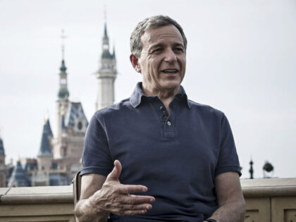 Bob Iger, chief executive officer of Walt Disney Co., speaks during a Bloomberg Television interview at Disneyland in Shanghai, China, on Friday, June 16, 2017. Iger said he stepped down from Donald Trump's jobs panel two weeks ago following the president's decision to exit the Paris Accord on climate change …