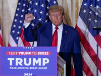 Donald Trump speaks at his Mar-a-Lago estate Tuesday, April 4, 2023, in Palm Beach, Fla., after being arraigned earlier in the day in New York City. (AP Photo/Evan Vucci)