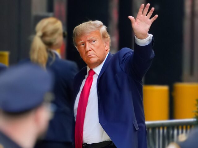 NEW YORK, NEW YORK - APRIL 03: Former U.S. President Donald Trump arrives at Trump Tower o