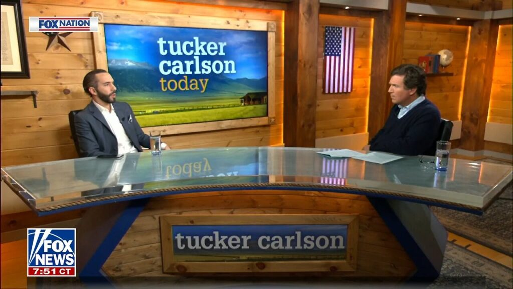 Tucker Carlson produced a series of "Originals," documentaries, on the network and hosted an interview program titled Tucker Carlson Today, which Bukele appeared on in December.