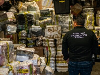 TIJUANA, MEXICO - OCTOBER 18: Officials from Mexicos attorney generals office unloaded hundreds of pounds of fentanyl and meth seized near Ensenada in October at their headquarter in Tijuana, Mexico, Tuesday, October 18, 2022. No one was arrested in connection with the seizure. (Photo by Salwan Georges/The Washington Post via …