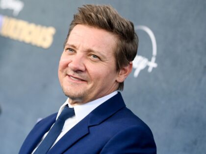 Jeremy Renner at the premiere of "Rennervations" held at Westwood Regency Village Theatre on April 11, 2023 in Los Angeles, California. (Photo by Gilbert Flores/Variety via Getty Images)