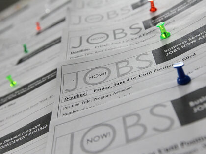 Job listings are posted on a bulletin board at the Career Link Center One Stop job center May 7, 2010, in San Francisco, California. (Justin Sullivan/Getty Images)