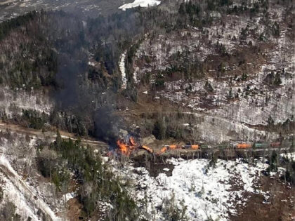 A train operated by Canadian Pacific Railways derailed in rural Maine on Saturday morning, and the Rockwood Fire Department warned residents to “stay clear” of the affected area. Three railroad employees were sent to the hospital to treat injuries that were reportedly not life-threatening.
