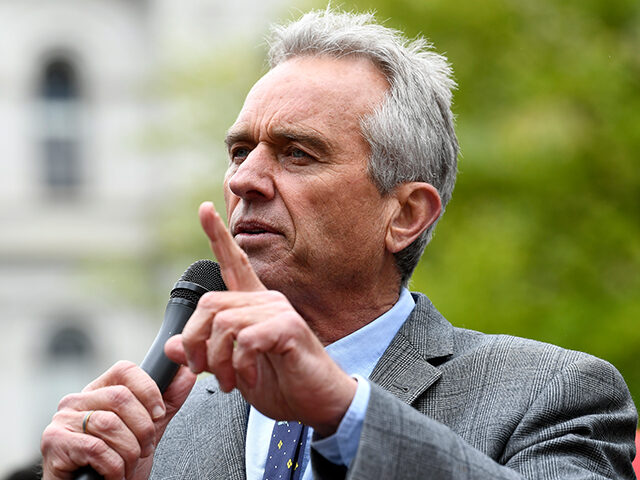 Robert F. Kennedy Jr., speaks against legislation to narrow exemption to state mandated vaccines during a rally at the state Capitol Tuesday, May 14, 2019, in Albany, N.Y. (AP Photo/Hans Pennink)