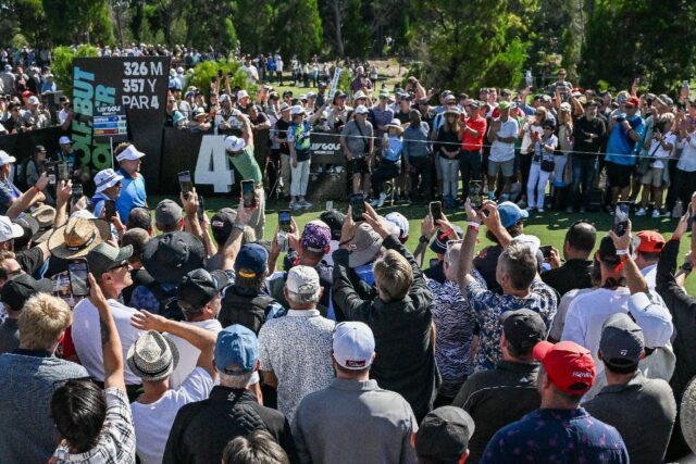 Big crowds followed Cameron Smith at the LIV Golf tournament in Adelaide