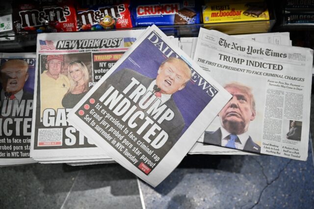 Donald Trump's historic indictment was on the front page of newspapers in New York and acr