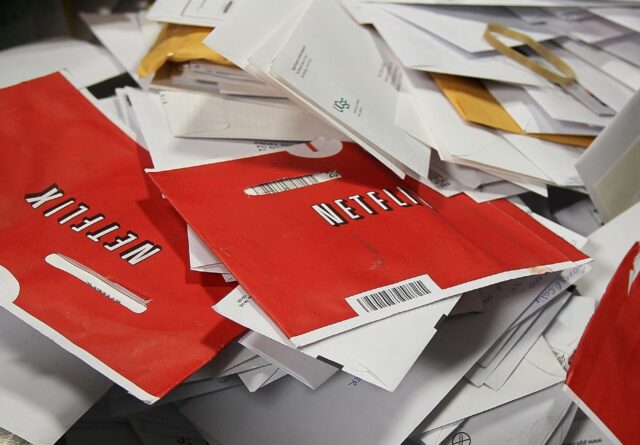 Red letter day: Netflix began its life by shipping DVDs to customers, before switching int